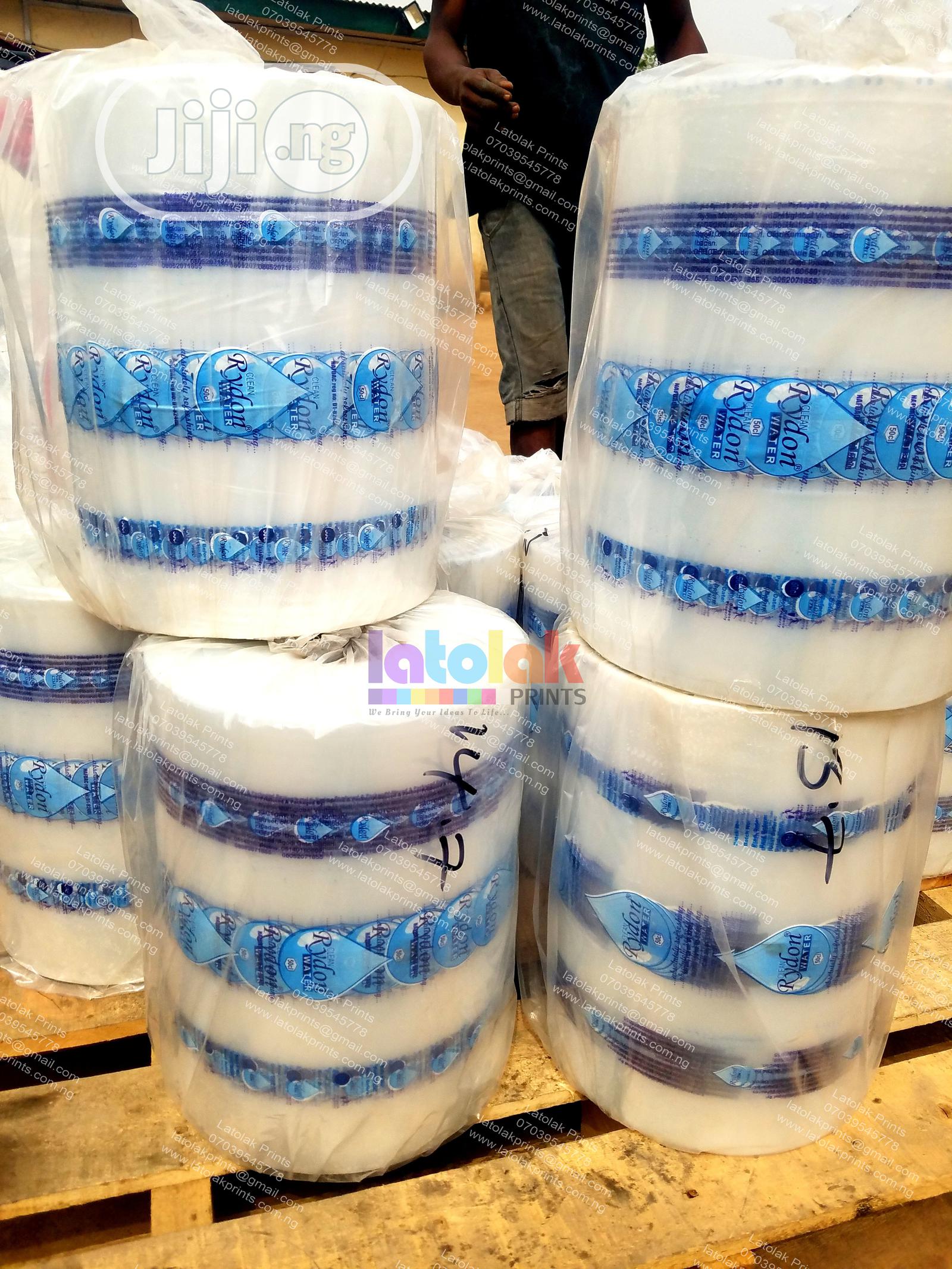 Pure Water Sachet Nylon Printing in AdoOdo/Ota Manufacturing