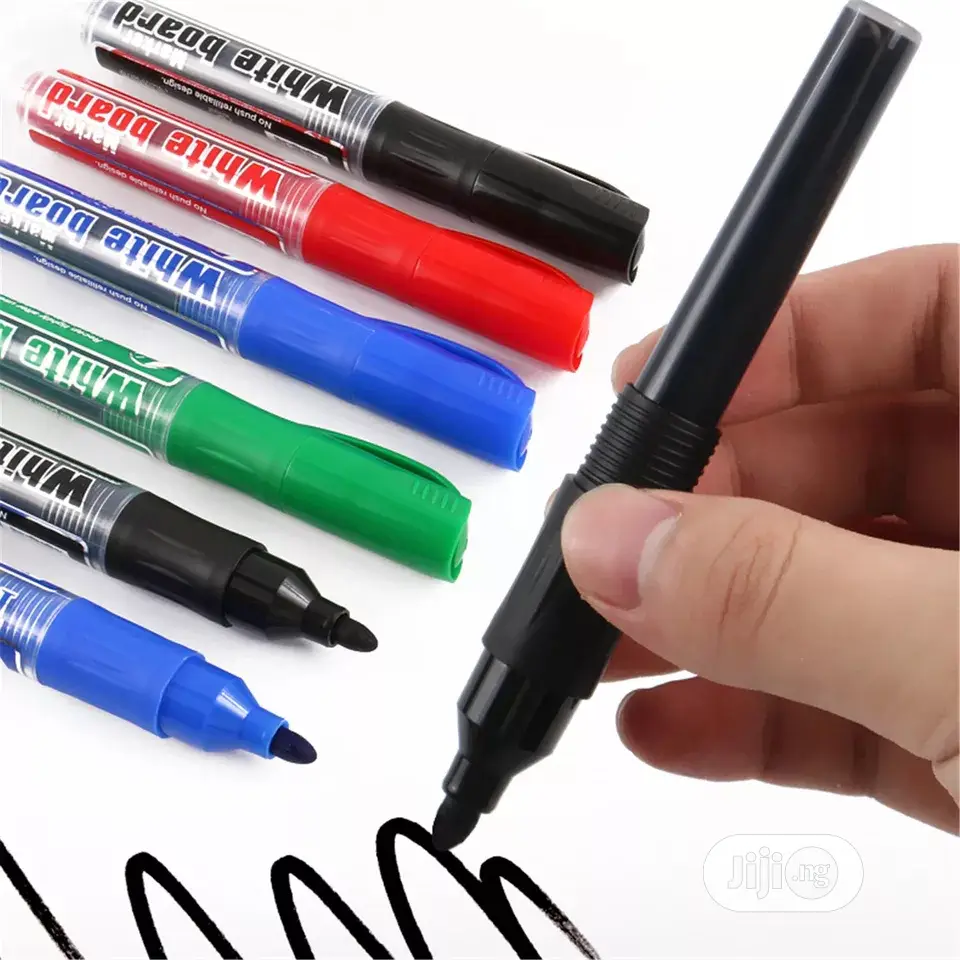 12pcs Erasable Whiteboard Marker Pen DryErase Sign Ink Refi in Lagos