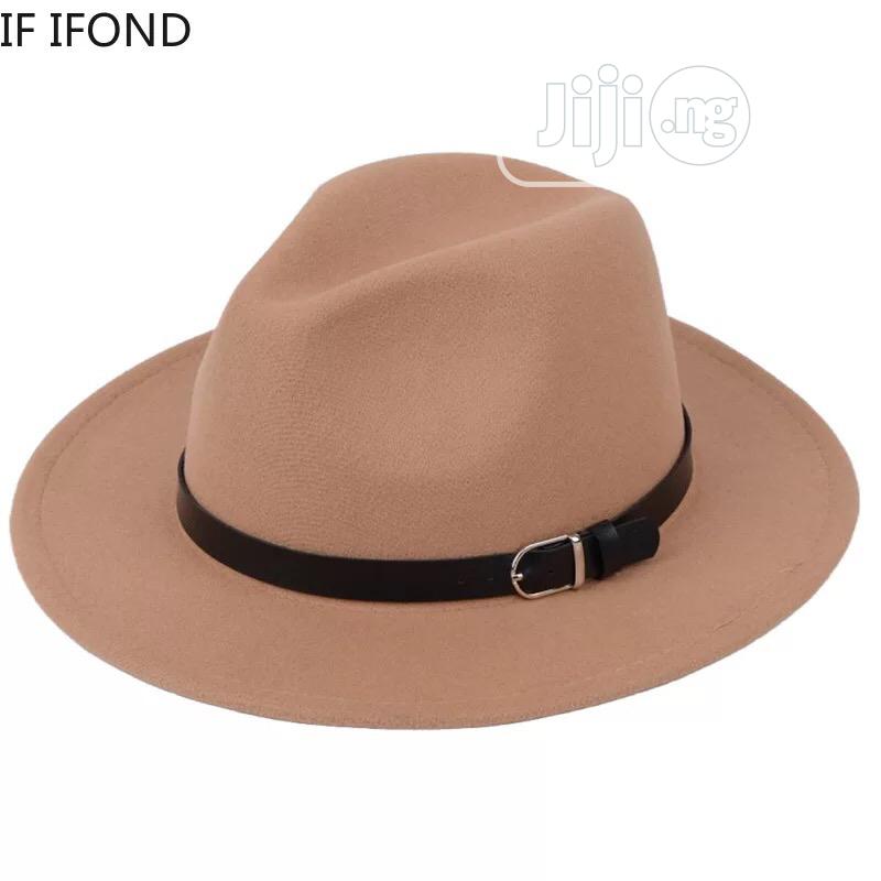 Authentic Fedora Hat With Leather Belt 
