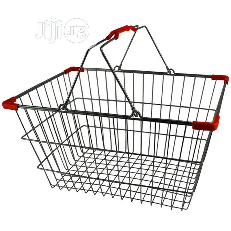Universal Handheld Supermarket Wire Mesh Shopping Baskets in Amuwo
