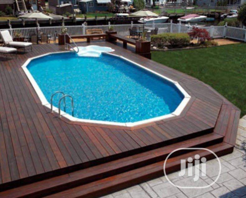 Archive Above Ground Pool Deck Construction With Round In Ajah Building Trades Services Caowooderlandnigeria Nigeria Jiji Ng Above Ground Pool Deck Construction, Deck Construction Around Above Ground Pool
