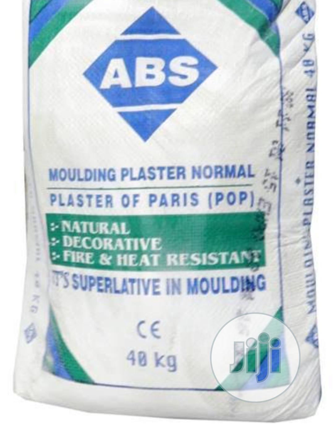 ABS POP Cement PURITY Extra White Plaster of Paris in Yaba Building Materials, Kristof