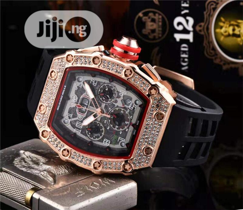 Richard Milles Iced Out Men's Rubber 