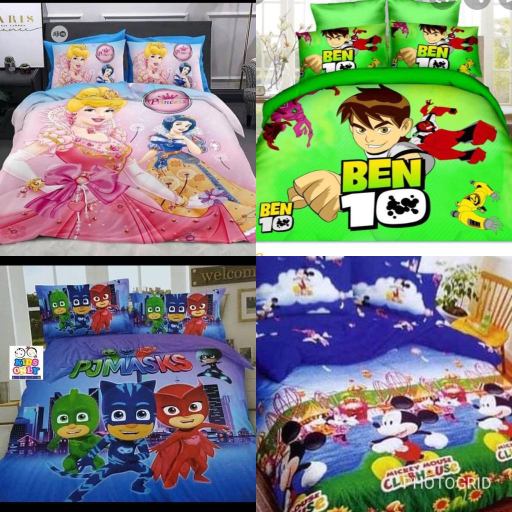 cartoon character bed sheet