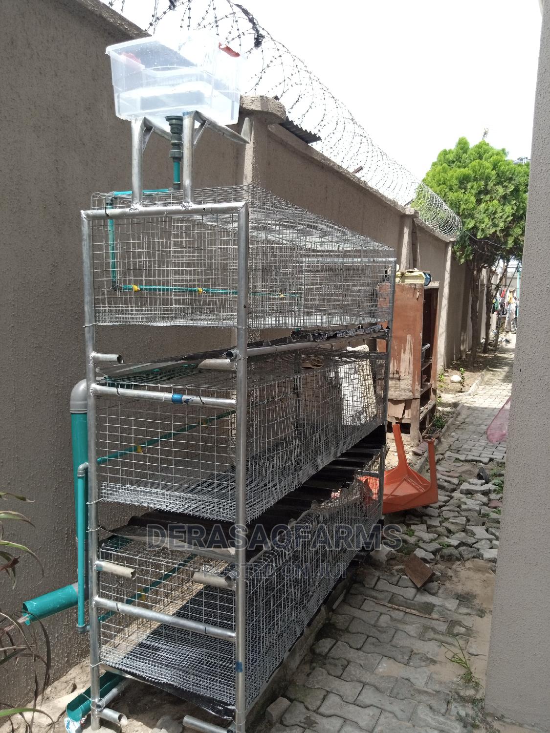 galvanized rabbit cages