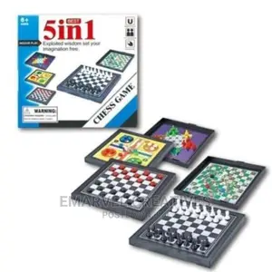 Photo - Mini 5-In-1 Chess Board Games