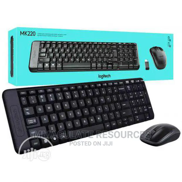 Original Logitech MK220 Wireless Keyboard and Mouse Combo in Port