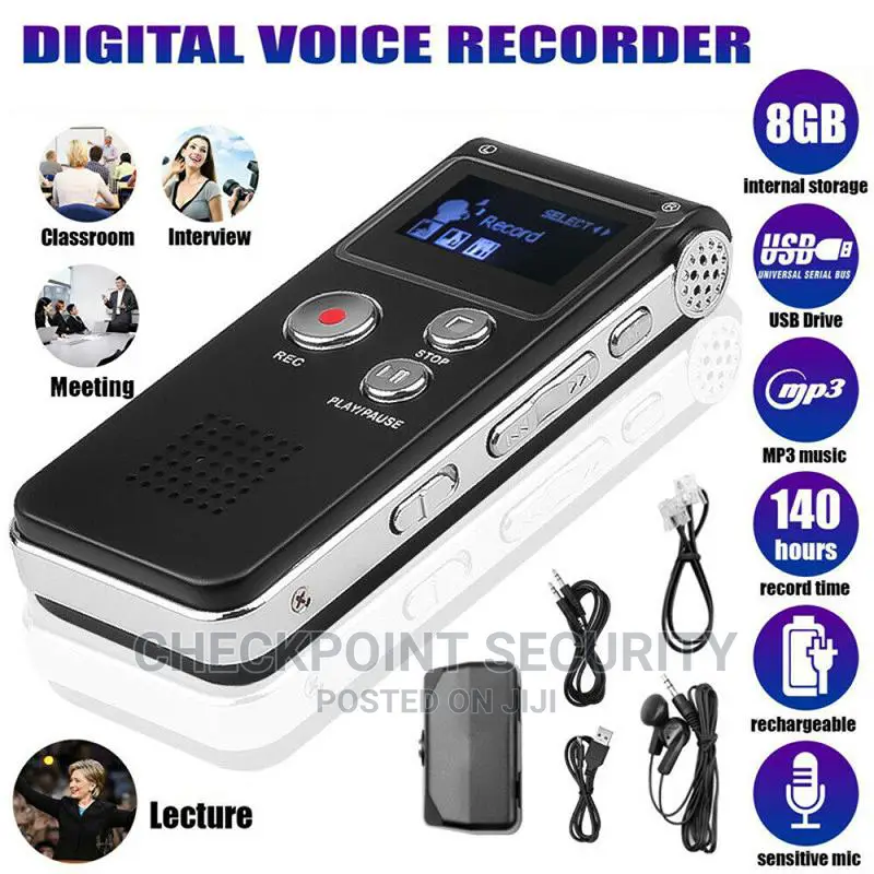 Digital Voice Recorder 8GB Inbuilt in Ikeja Audio & Music Equipment