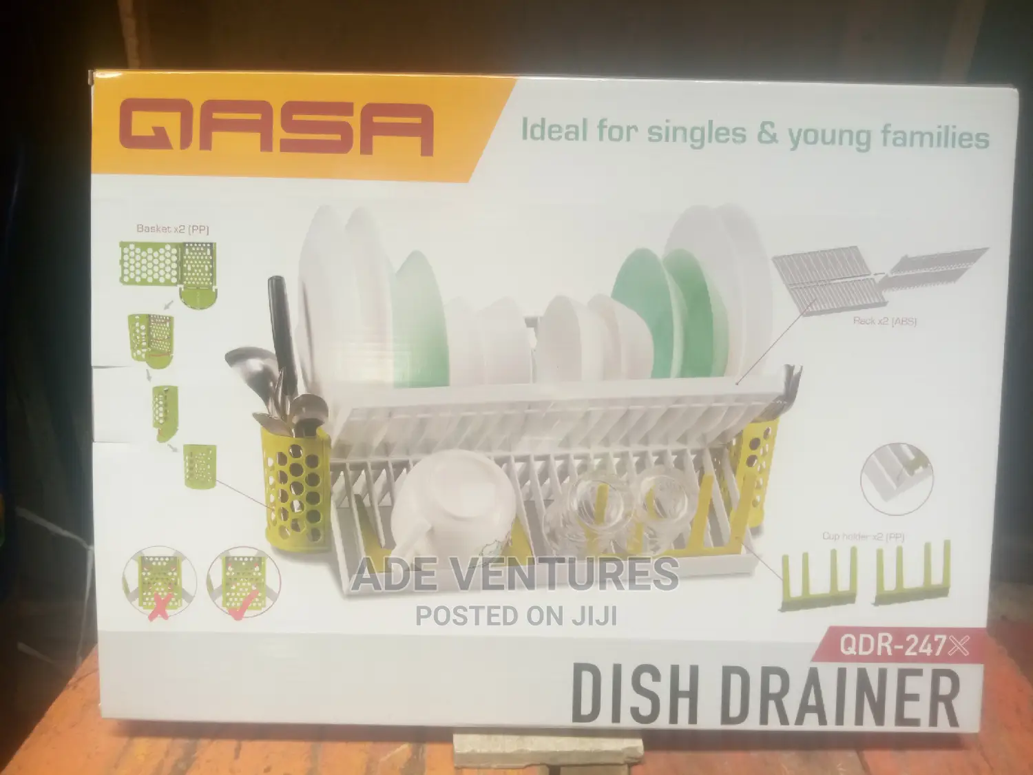 Qasa New Rustles 2 Tier Plastic Dish Drainer And Plate Rack in Lagos Island (Eko) Kitchenware