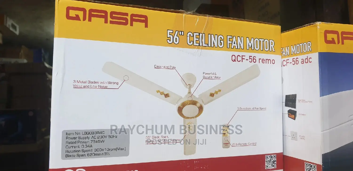 Qasa Remote Ceiling Fan 56 Cool Braze in Ojo - Home Appliances, Raychum ...