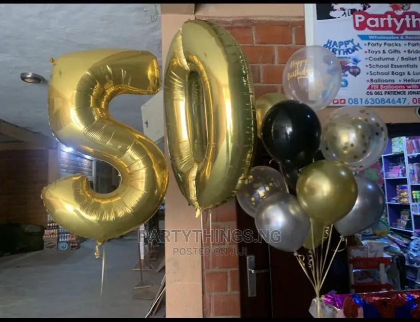 Helium Balloons for 50th Birthday in Wuye Toys, Partythings Ng