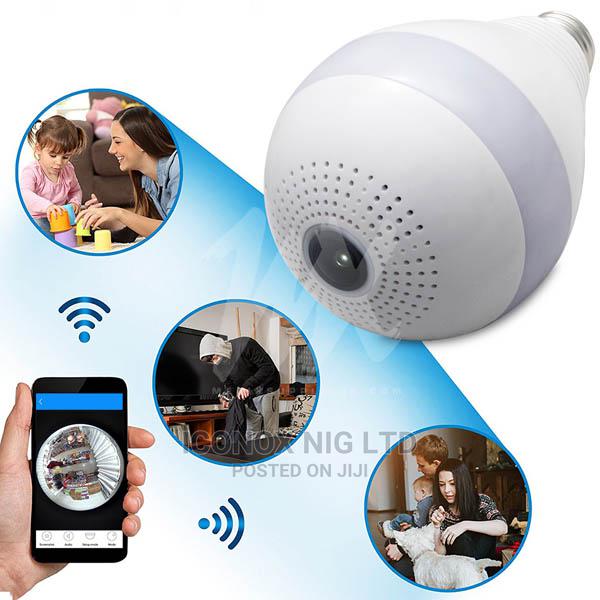 Nanny 360 Degree Wireless Panoramic Camera Bulb +Bulb Holder in Ikeja Security & Surveillance