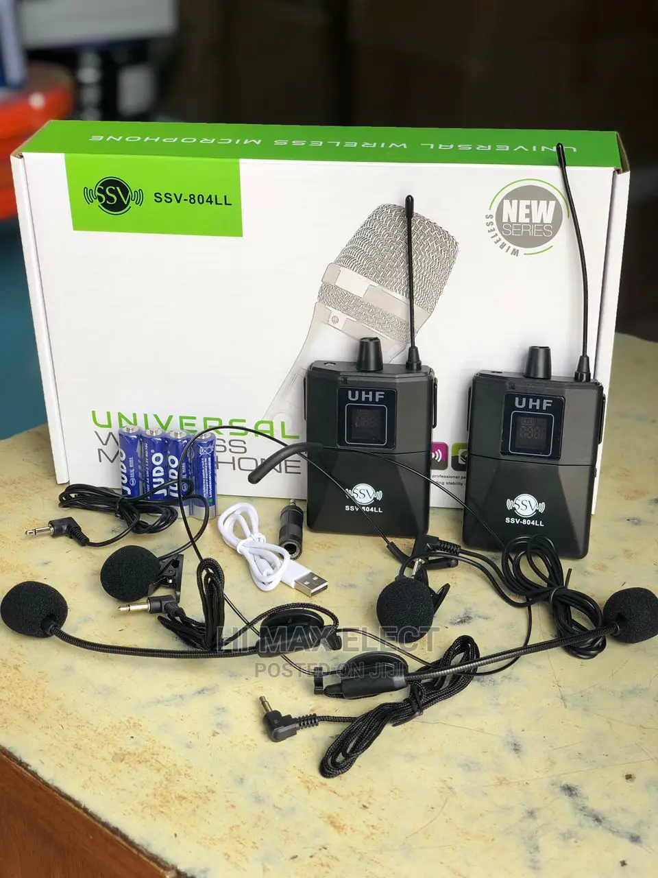 Portable Dual Rechargeable Lapel Wireless Mic With Head Mic in Lagos Island (Eko) Audio