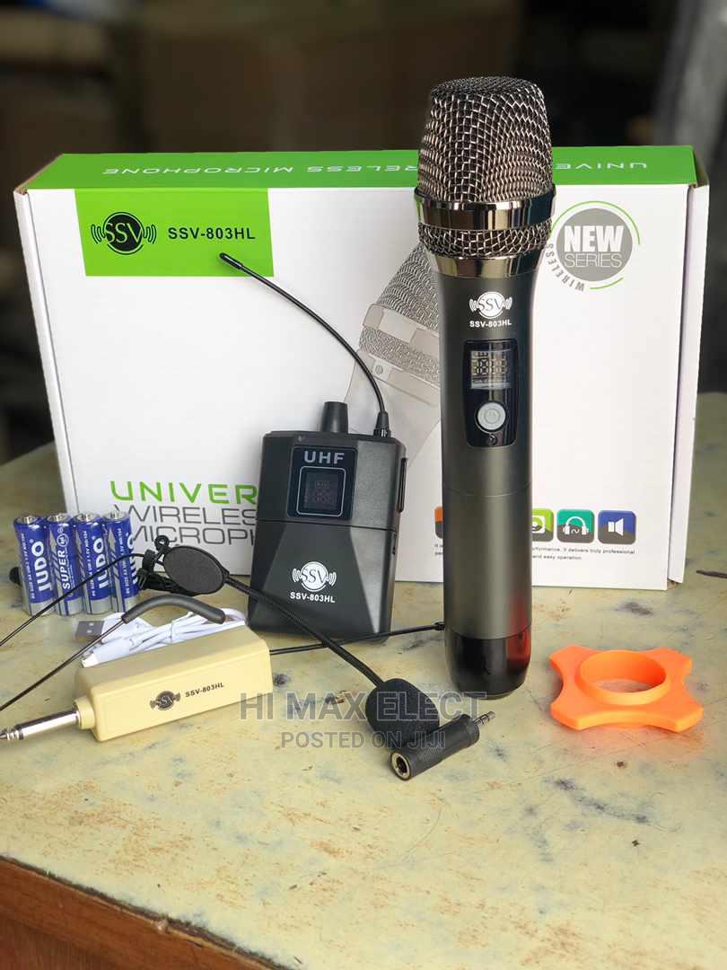 Uhf Rechargeable Wireless Lapel/TieClip Micfone System 3in1 in Lagos