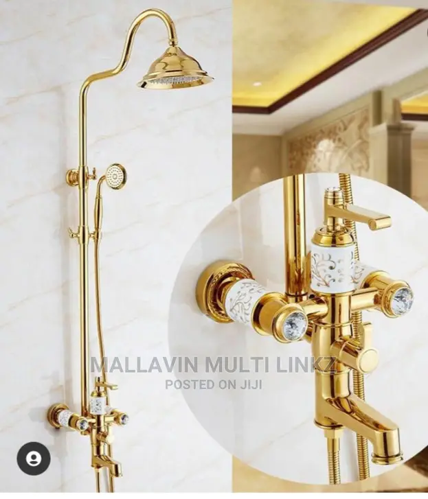 High Pressure Gold Standing Shower Mixers in Orile Plumbing & Water