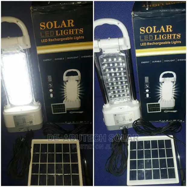 10 Watts Solar Rechargeable Lamp With Panels and Electricity in