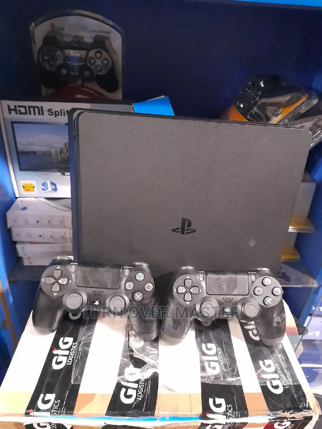 UK Used Ps4 Slim Console 500gb With Extra Pad and 10 Games in Ikeja