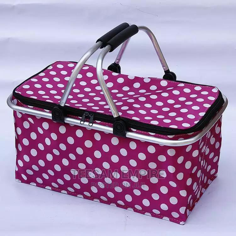Polka Dot Picnic Basket Picnic Bag Insulated Camping Basket in Lagos