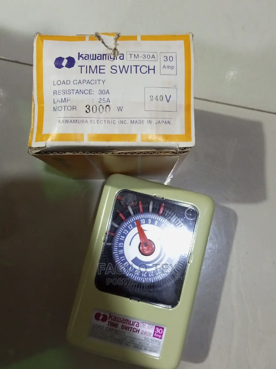 Electric Timer TM30A, Time Switch 30A, 240VAC Kawamura in Ikeja