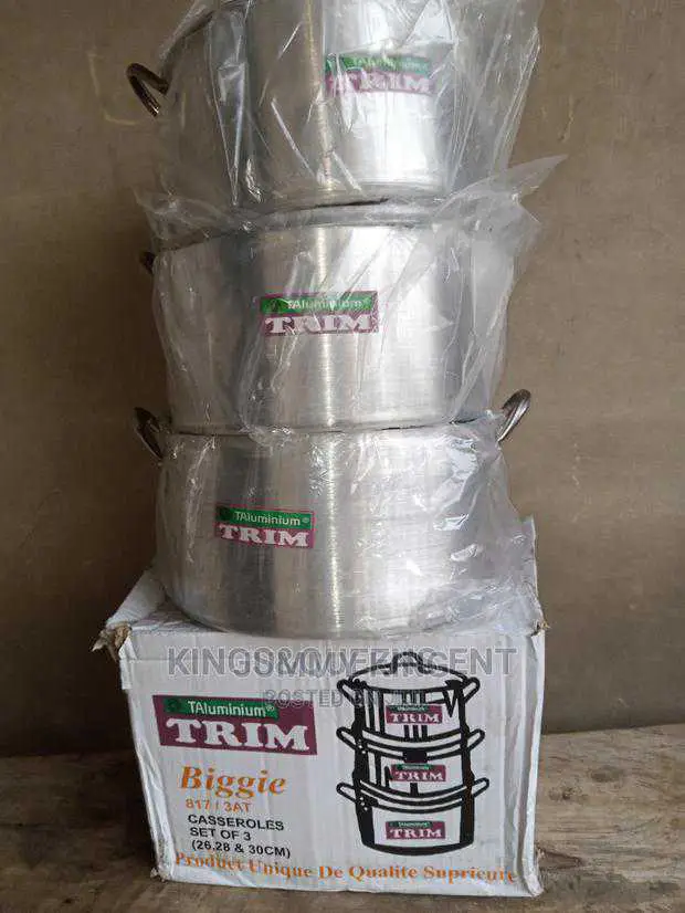 Aluminium Cooking Pot Set of 3 in Lagos Island (Eko) Kitchenware