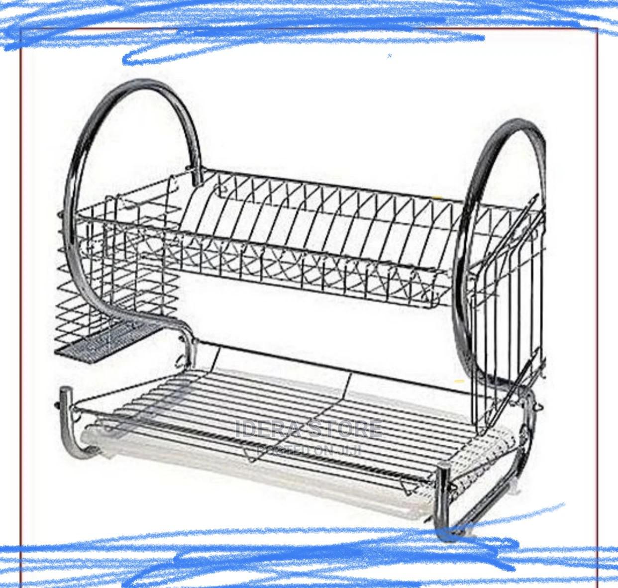Plate Rack "16" Stainless 2 Layer Dish Drainer in Lagos Island (Eko