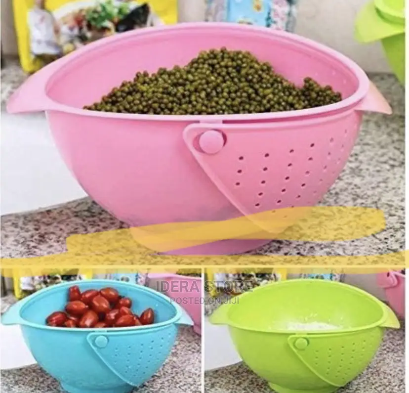 Plastic Revolving Rice, Vegetable Fruit Wash Basket Bowl in Lagos