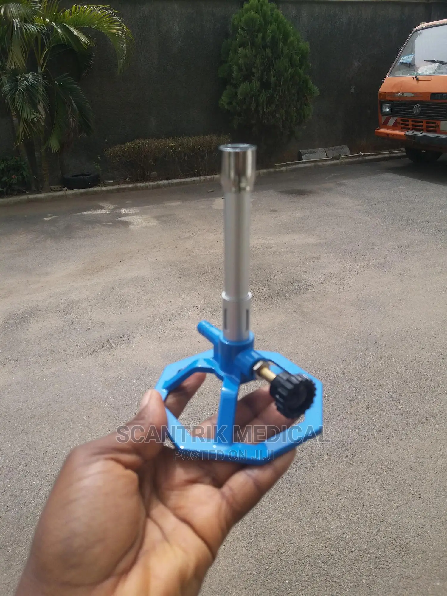 Lab Bunsen Burner With Air Gas Adjustment, for Natural Gas in Karmo