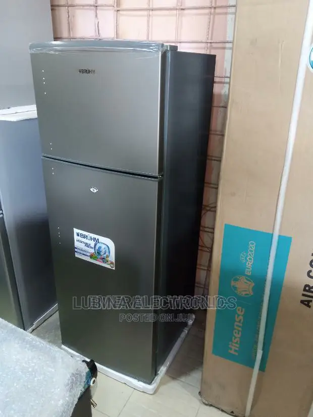 Band New BRUHM 200LITTER Double Door Fridge/External/Silver/ in Ojo