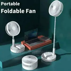 Photo - Portable USB Rechargeable Folding Telescopic Floor Table Fan