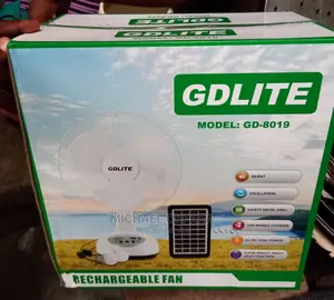 Photo - Electric/Solar Rechargeable Fan