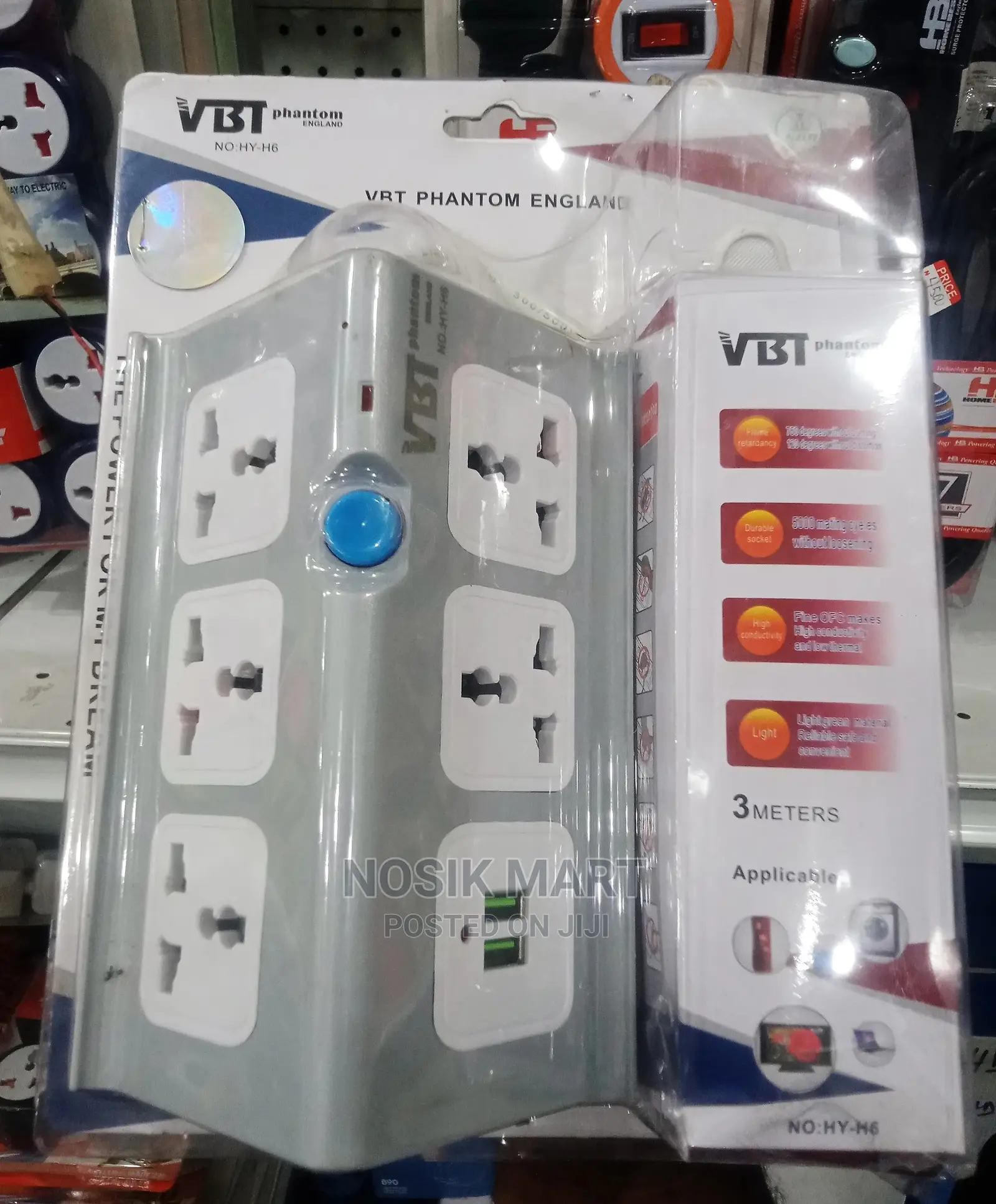 VBT Pyramid Shape Multi Socket Extension Box in Ikeja Electrical Hand