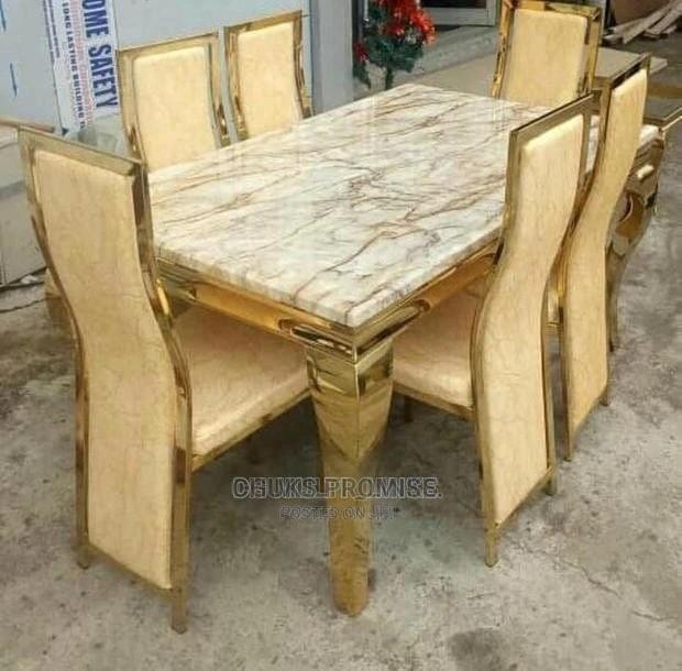 Six Siter Marble Dinning Table Original Toukey Standard in Benin City Furniture, E Wisdom C